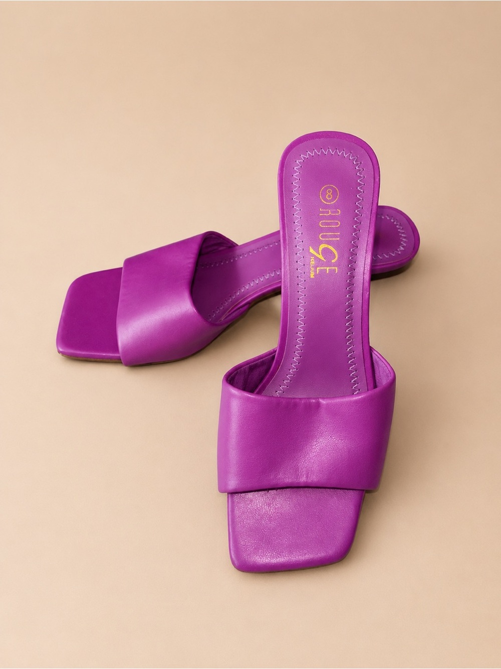 Rouge Helium Vibrant Purple Slide Mules